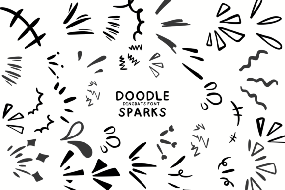 Doodle Sparks: The Creative Dingbats Font for Scroll-Stopping Visuals
