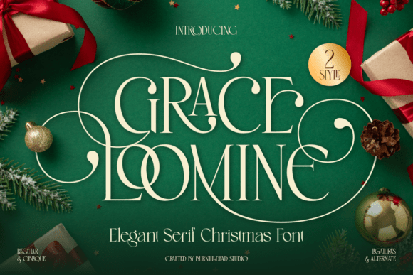 Grace Loomine: The Elegant Serif Font for Festive Crafts