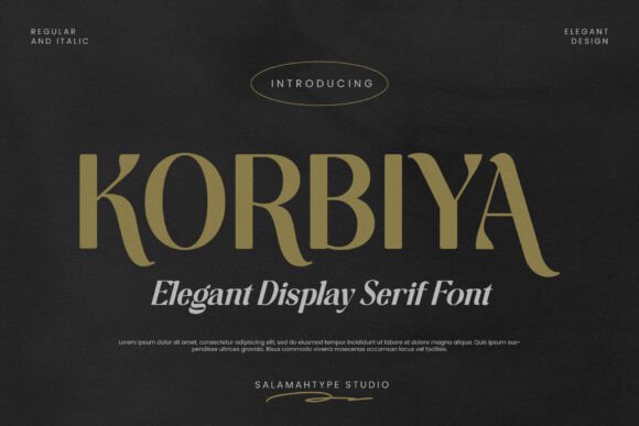Korbiya: A Luxurious Serif Typeface for High-End Brand Identity