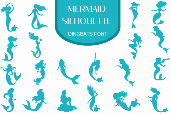 Mermaid Silhouette: A Dreamy Dingbats Font for Whimsical Branding