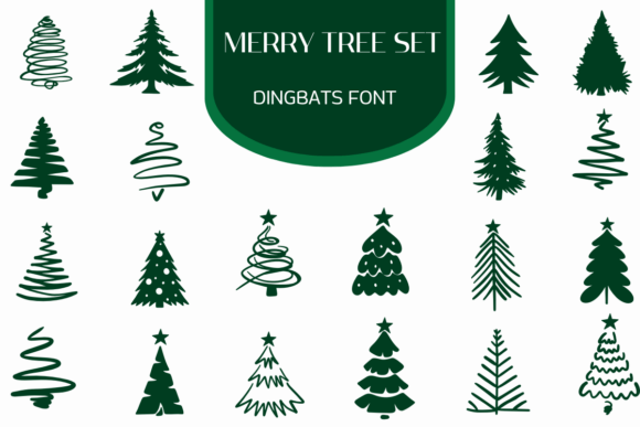 Merry Tree Set: A Festive Display Font for Seasonal Branding