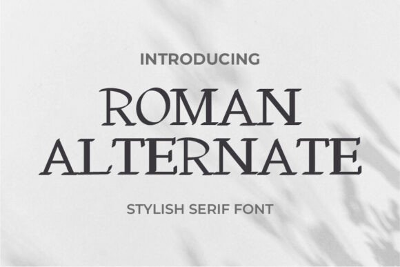Roman Alternate: A Refined Serif for Editorial Design