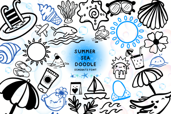 Summer Sea Doodle: A Playful Dingbats Typeface for Editorial Design