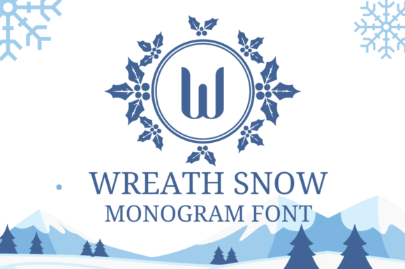 Wreath Snow Monogram: A Designer’s Take on Elegant Digital Typography
